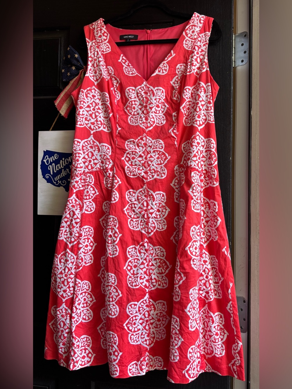 Nine West Coral A-line Fit and Flare Dress Plus Size 14 - Picture 15 of 15